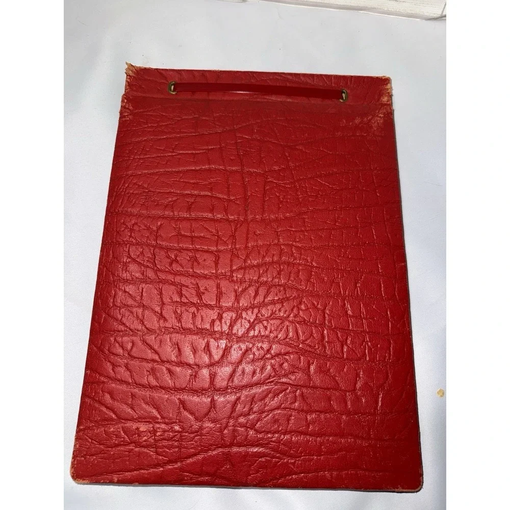 Vintage Faux Alligator Leather Red Photo Journal Album‎ , Paper Overlays